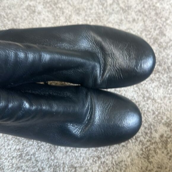 Tory Burch Leather Lowell Wedge Bootie, Black 10 - Picture 4 of 8